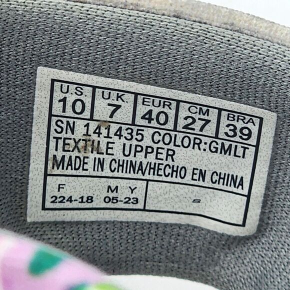 Skechers Go Walk Flex Gray Multi Blossom Slide Sandals Size 10 - Picture 8 of 12